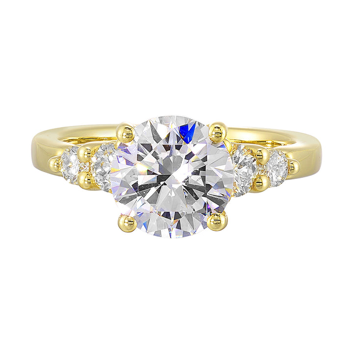 14Kt Yellow Semi Mount 1/2Ctw For 2Ct Round Center