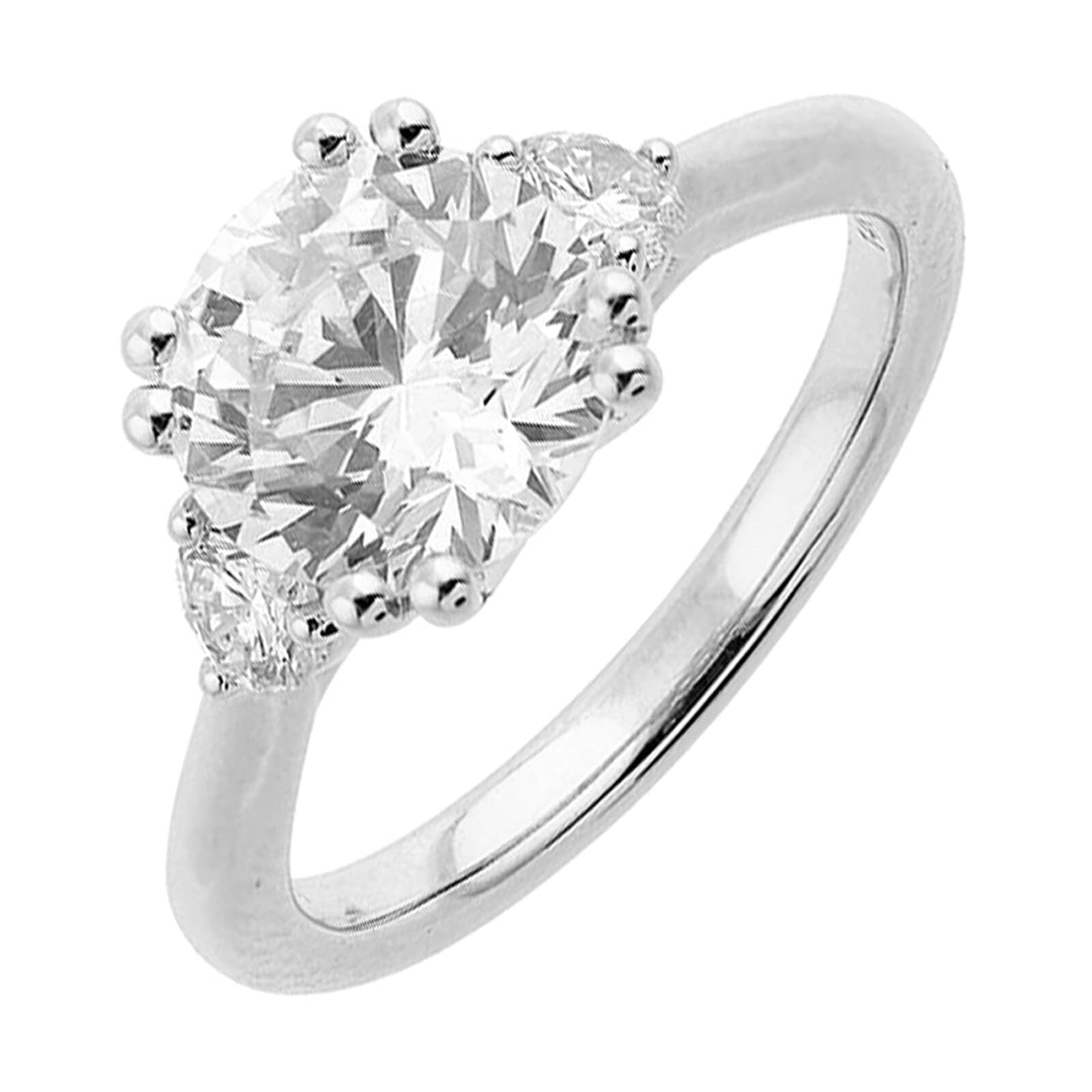 14Kt White Semi Mount 1/3Ctw For 2Ct Round Center
