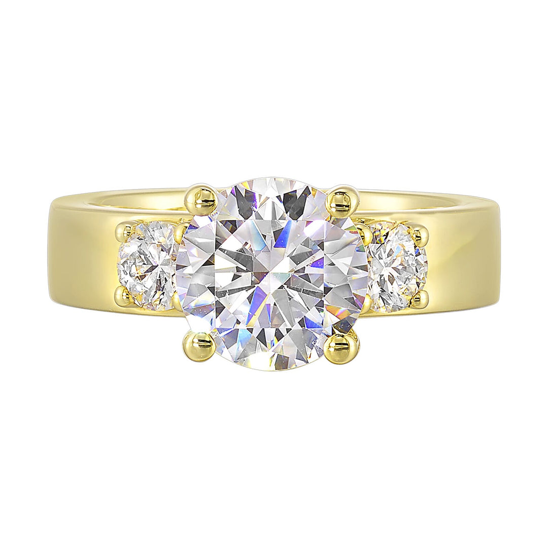14Kt Yellow Semi Mount 1/2Ctw For 2Ct Round Center