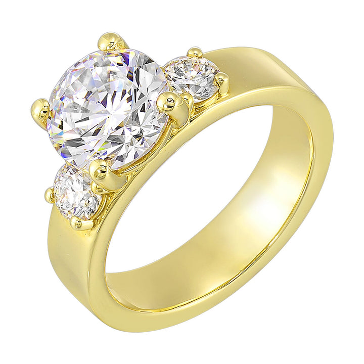 14Kt Yellow Semi Mount 1/2Ctw For 2Ct Round Center