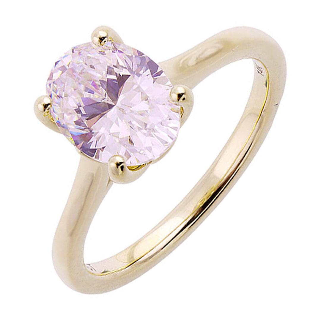 14Kt Yellow Semi Mount For 1 1/2Ctw Oval Center