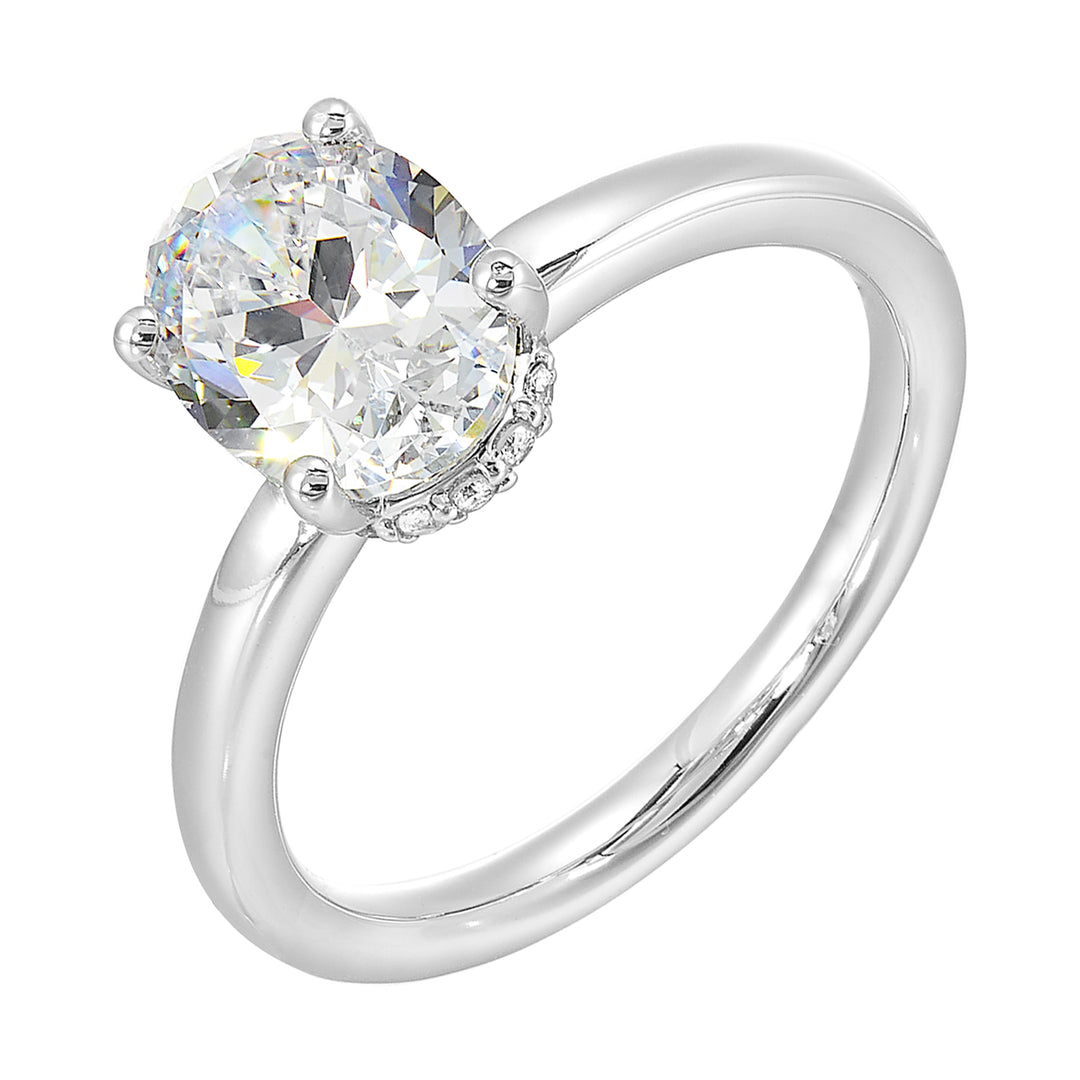 14Kt White Gold Diamond 1/8Ctw Ring