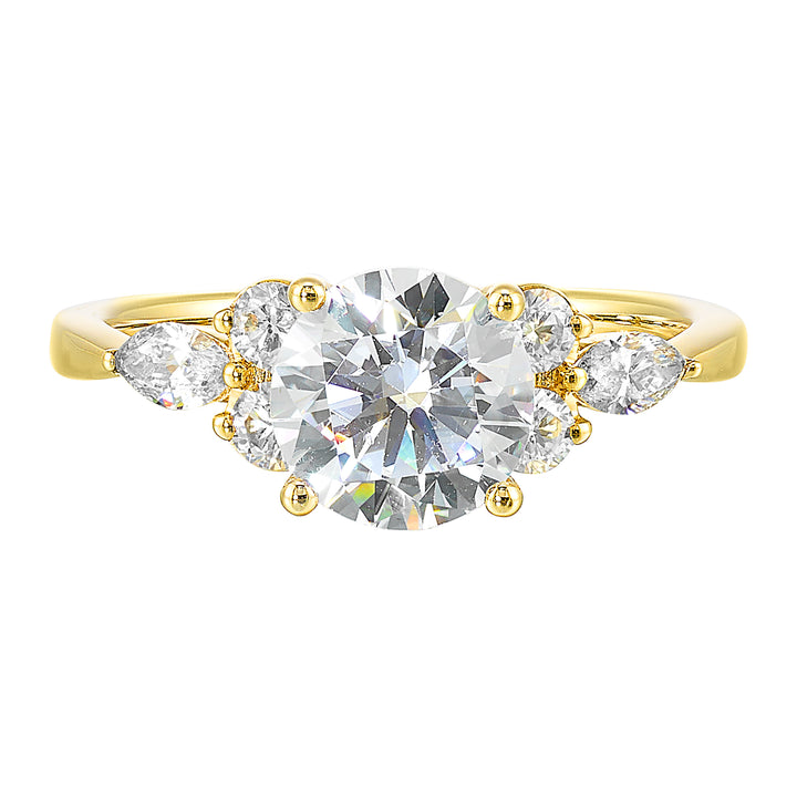 14Kt Yellow Semi Mount 3/8Ctw For 1 1/2Ct Round Center