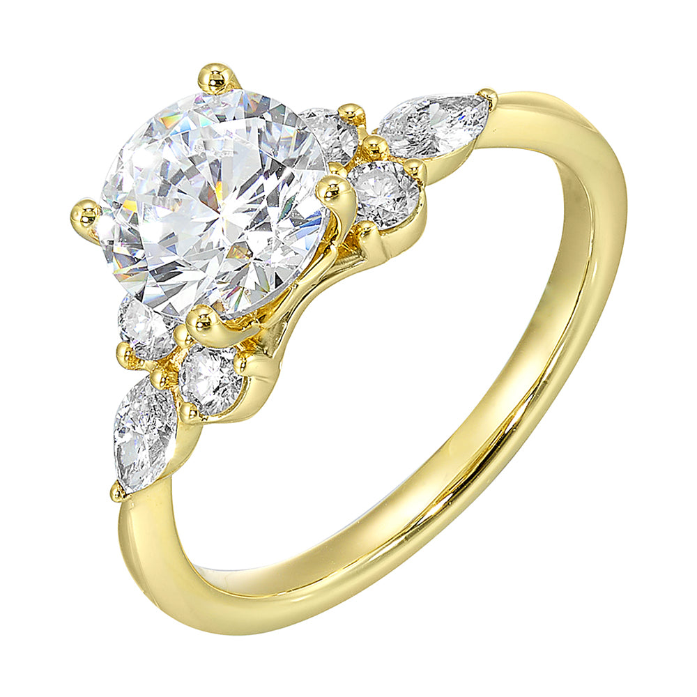 14Kt Yellow Gold Diamond 3/8Ctw Ring