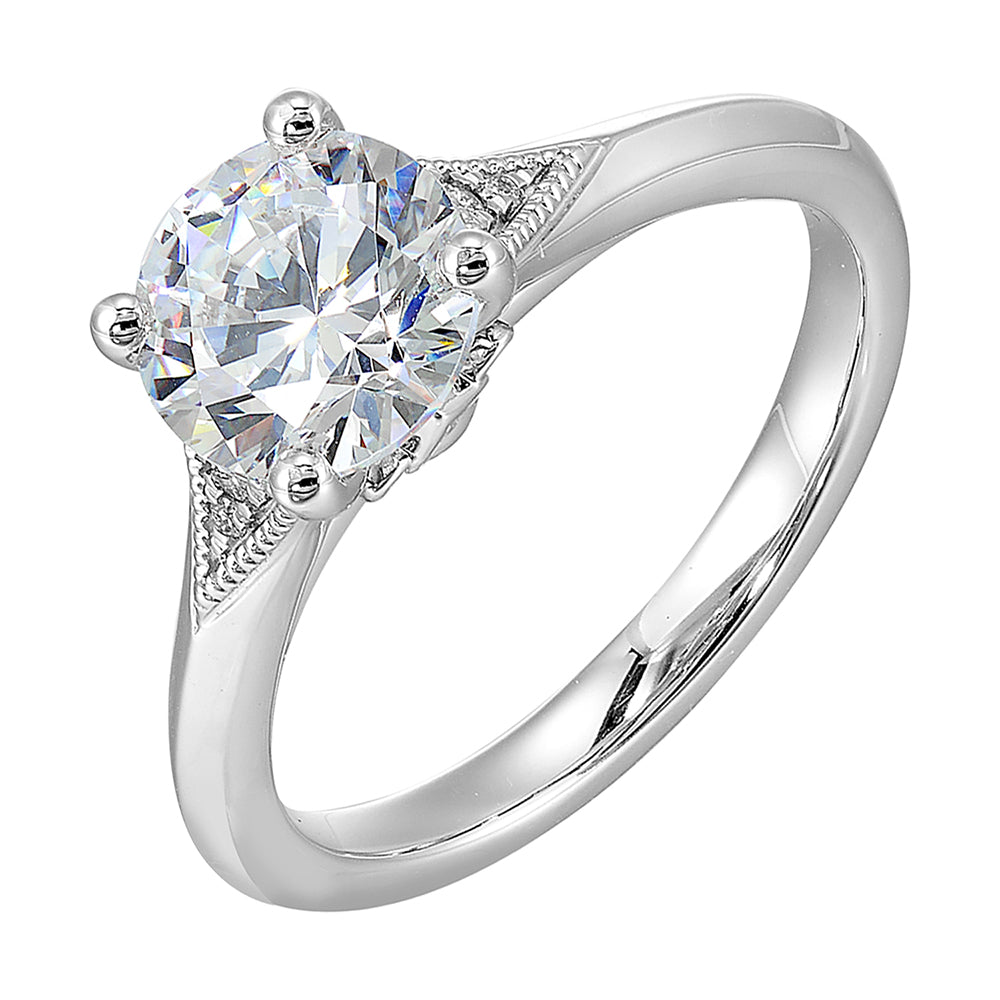 14Kt White Gold Diamond 1/25Ctw Ring