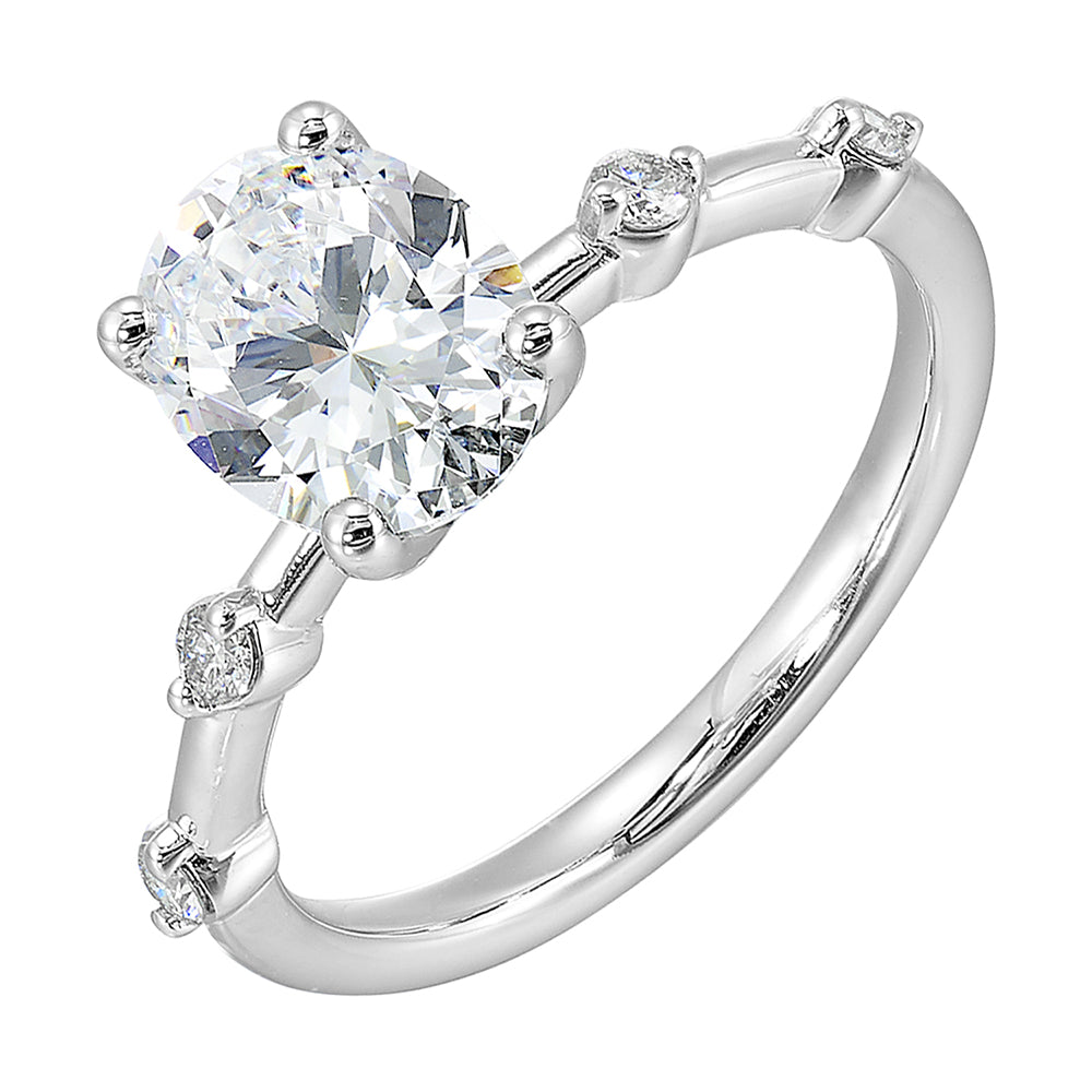 14Kt White Gold Diamond 1/8Ctw Ring
