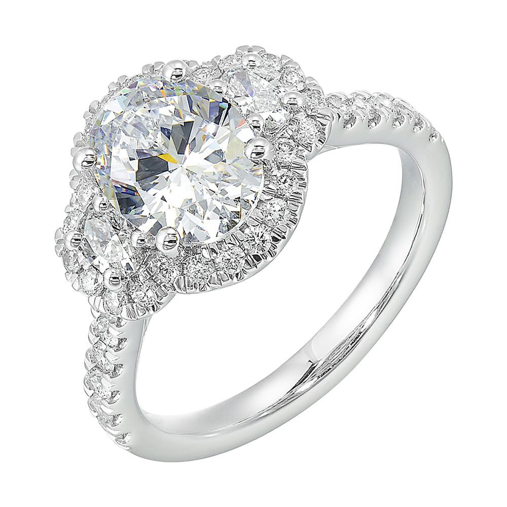 14Kt White Gold Diamond 3/4Ctw Ring