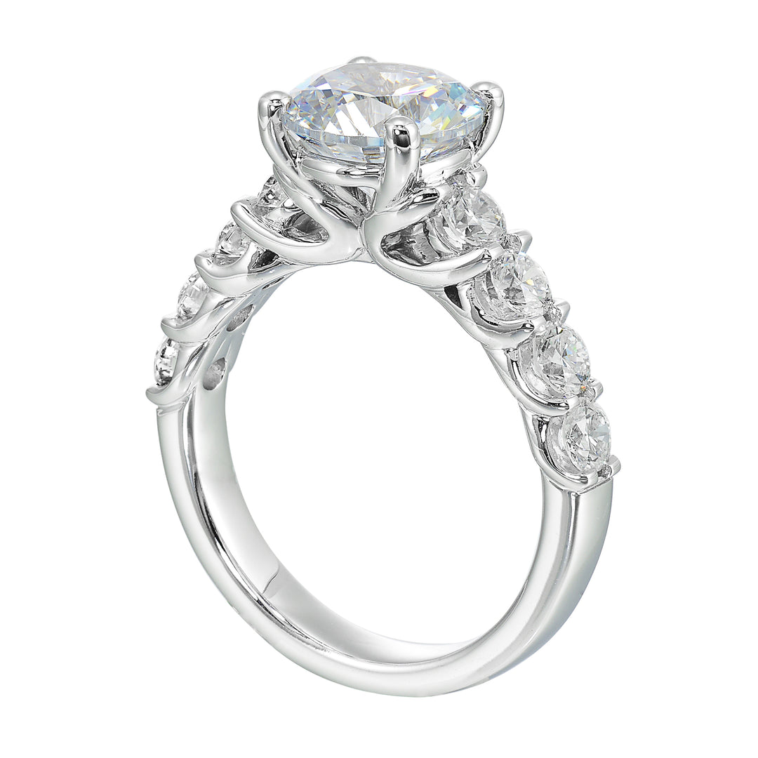 14Kt White Semi Mount 1Ctw For 2Ctw Round Center