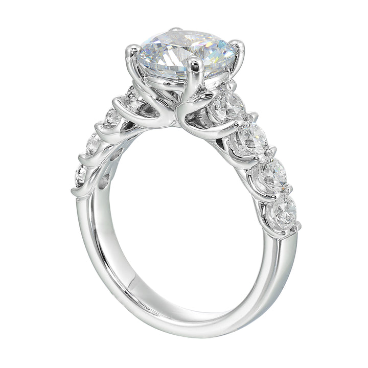 14Kt White Semi Mount 1Ctw For 2Ctw Round Center