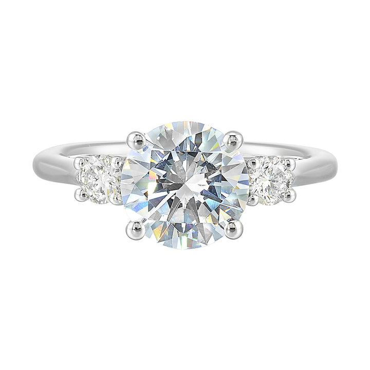 14Kt White Semi Mount 1/2Ctw For 2Ctw Round Center