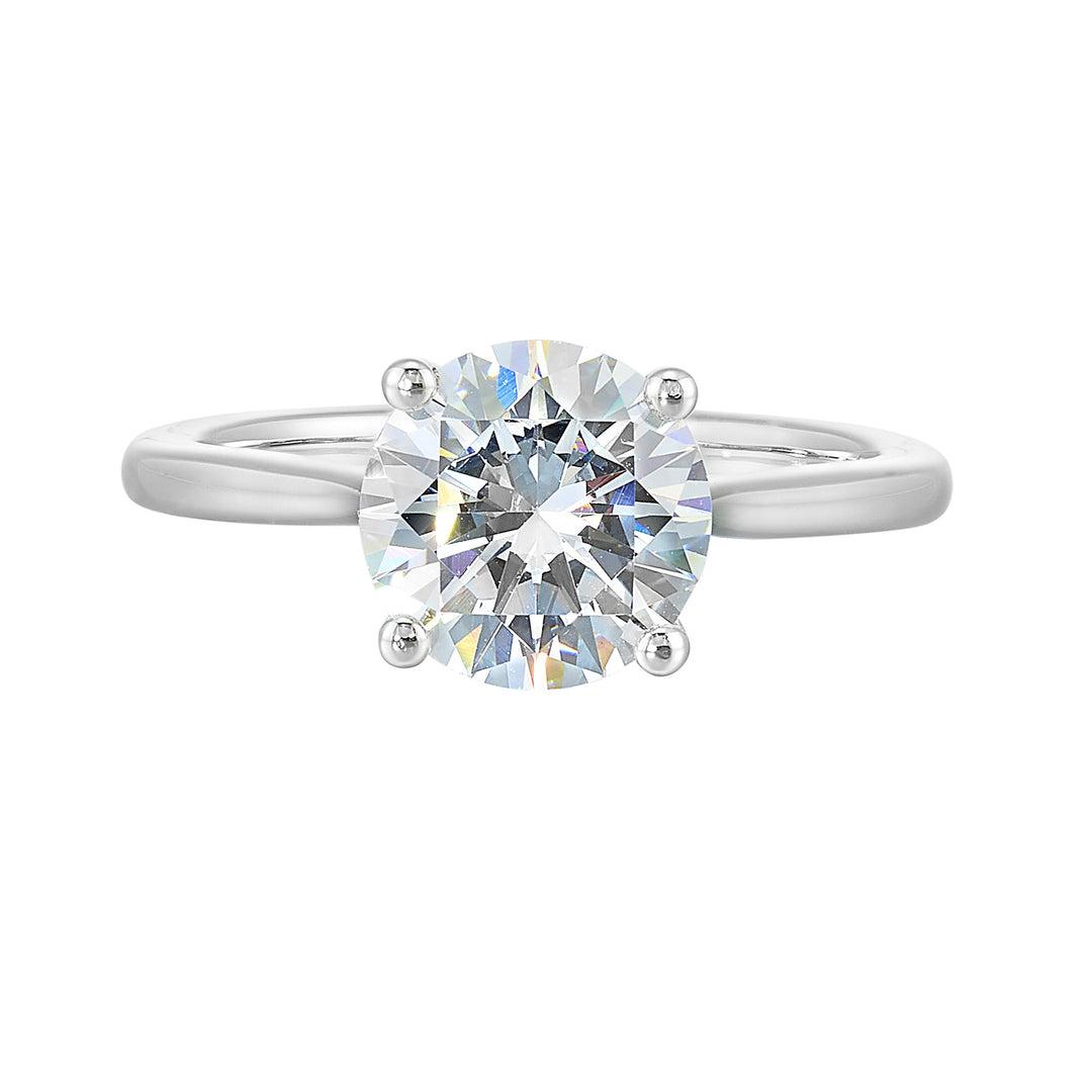 14Kt White Semi Mount For 2Ctw Round Center