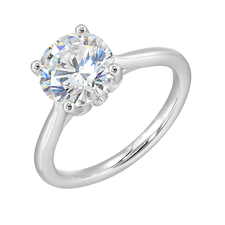 14Kt White Semi Mount For 2Ctw Round Center