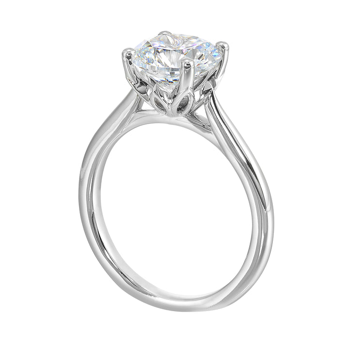 14Kt White Semi Mount For 2Ctw Round Center