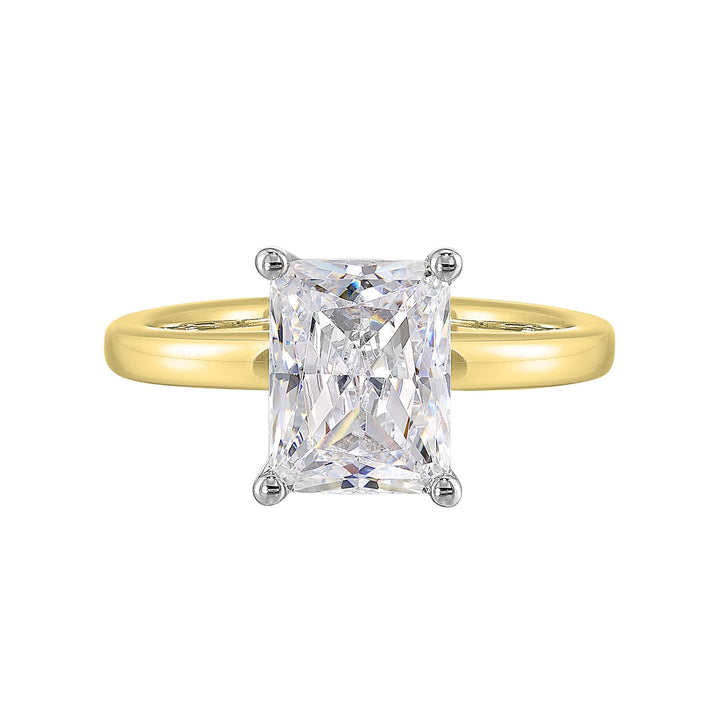 14Kt Yellow Semi Mount 1/15Ctw For 2Ct Radiant Center