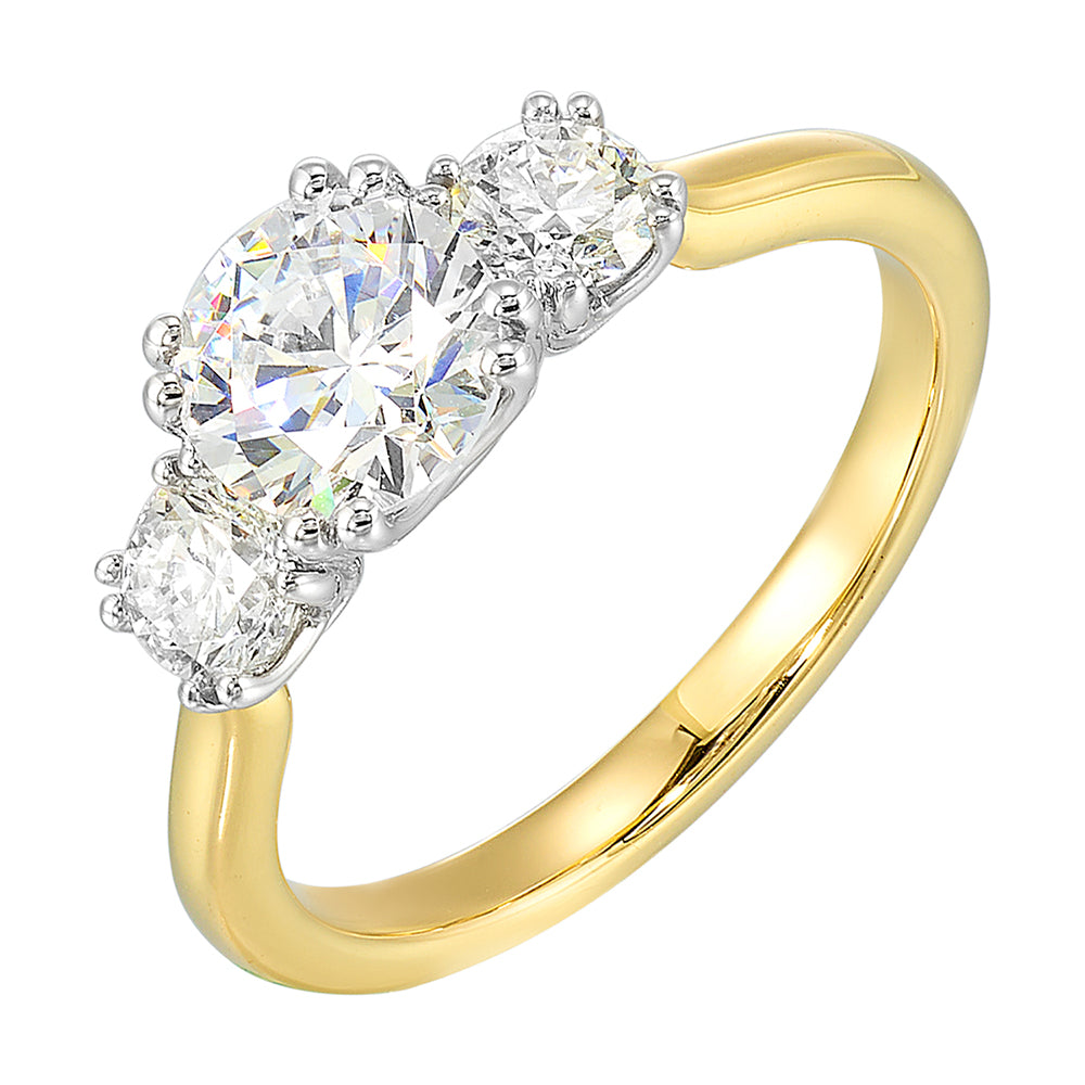 14Kt White Yellow Gold Diamond 1/2Ctw Ring