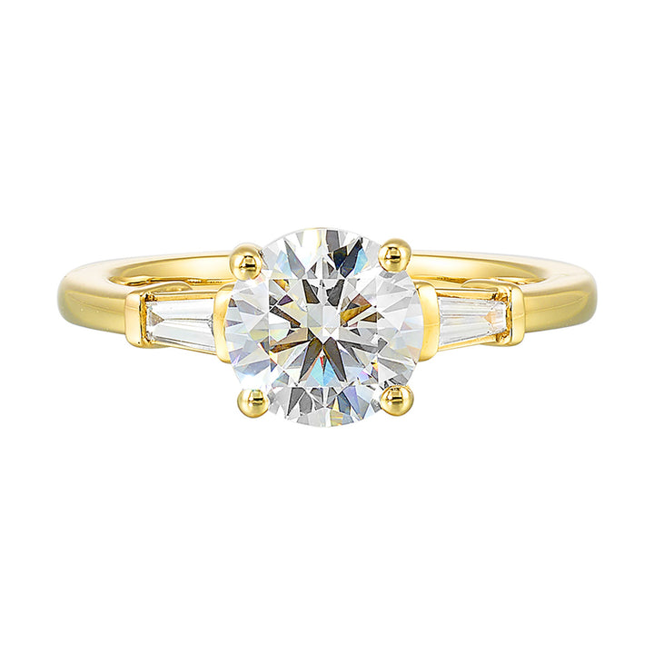 14Kt Yellow Semi Mount 1/8Ctw For 2Ct Round Center