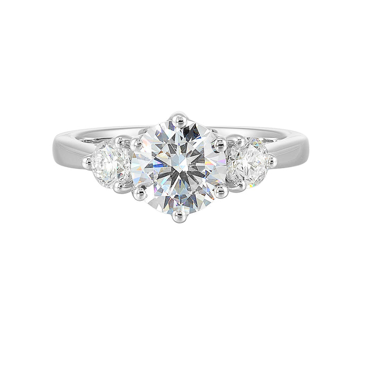 14Kt White Semi Mount 5/8Ctw For 1 1/2Ctw Round Center