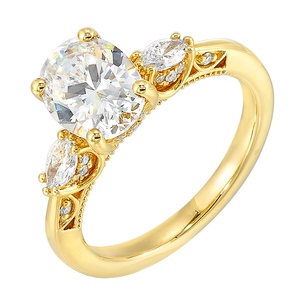 14Kt Yellow Gold Diamond 3/8Ctw Ring