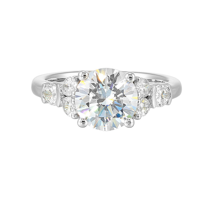 14Kt White Semi Mount 5/8Ctw For 2Ctw Round Center