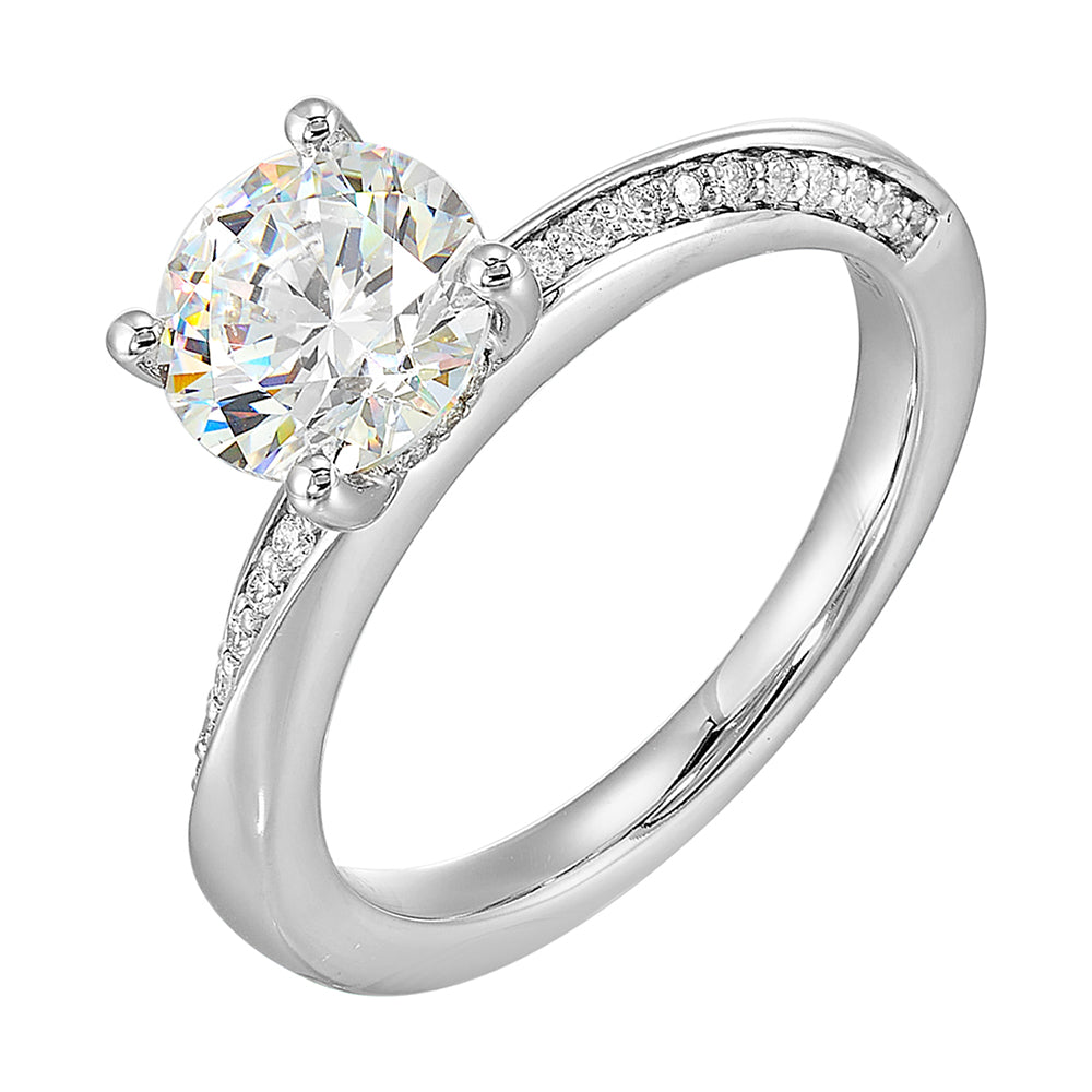 14Kt White Gold Diamond 1/6Ctw Ring