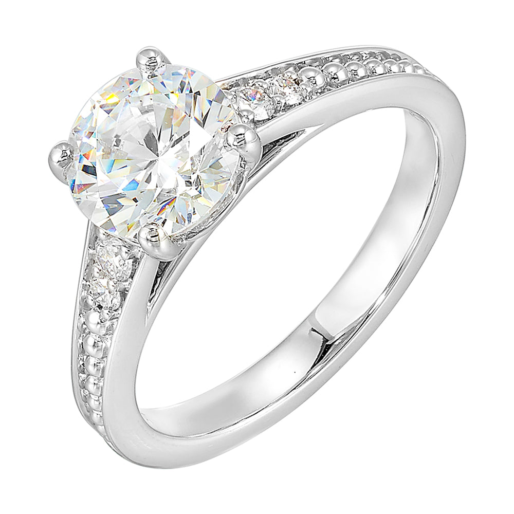 14Kt White Gold Diamond 1/10Ctw Ring