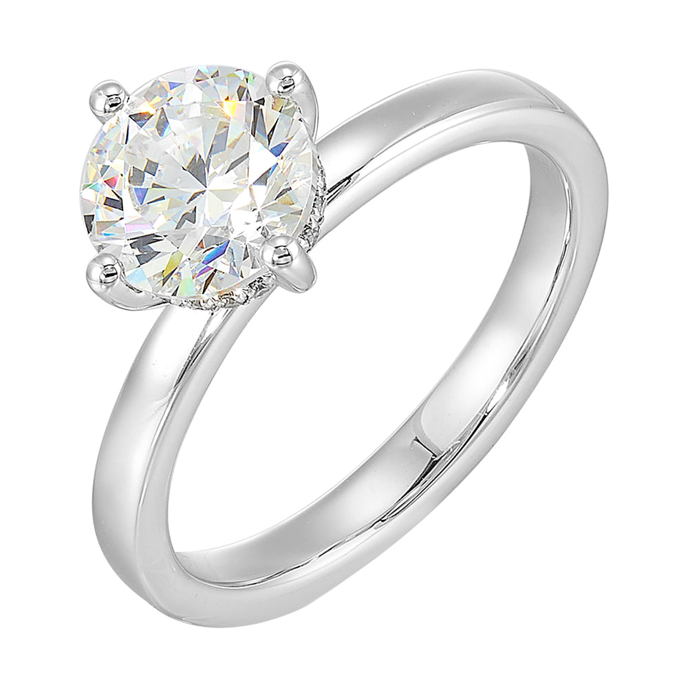 14Kt White Gold Diamond 1/20Ctw Ring