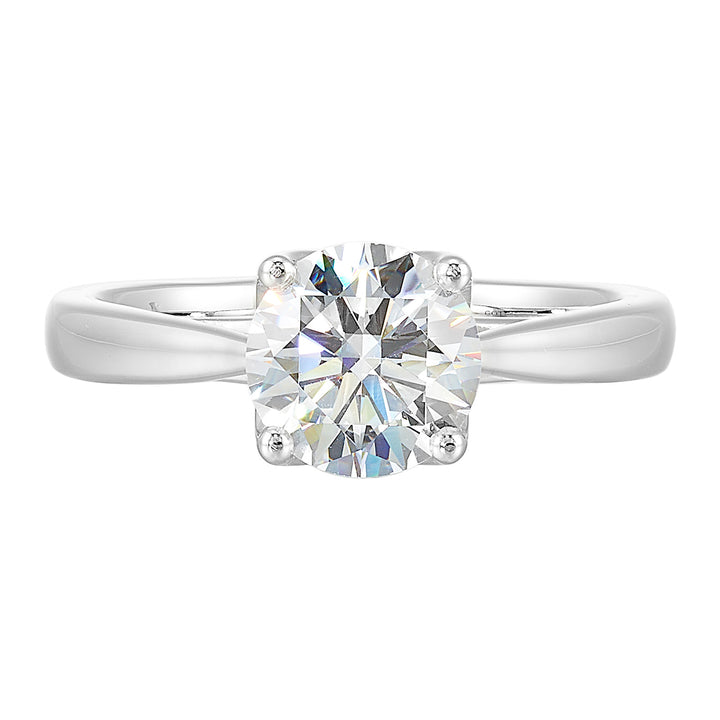 14Kt White Semi Mount For 1 1/2Ctw Round Center