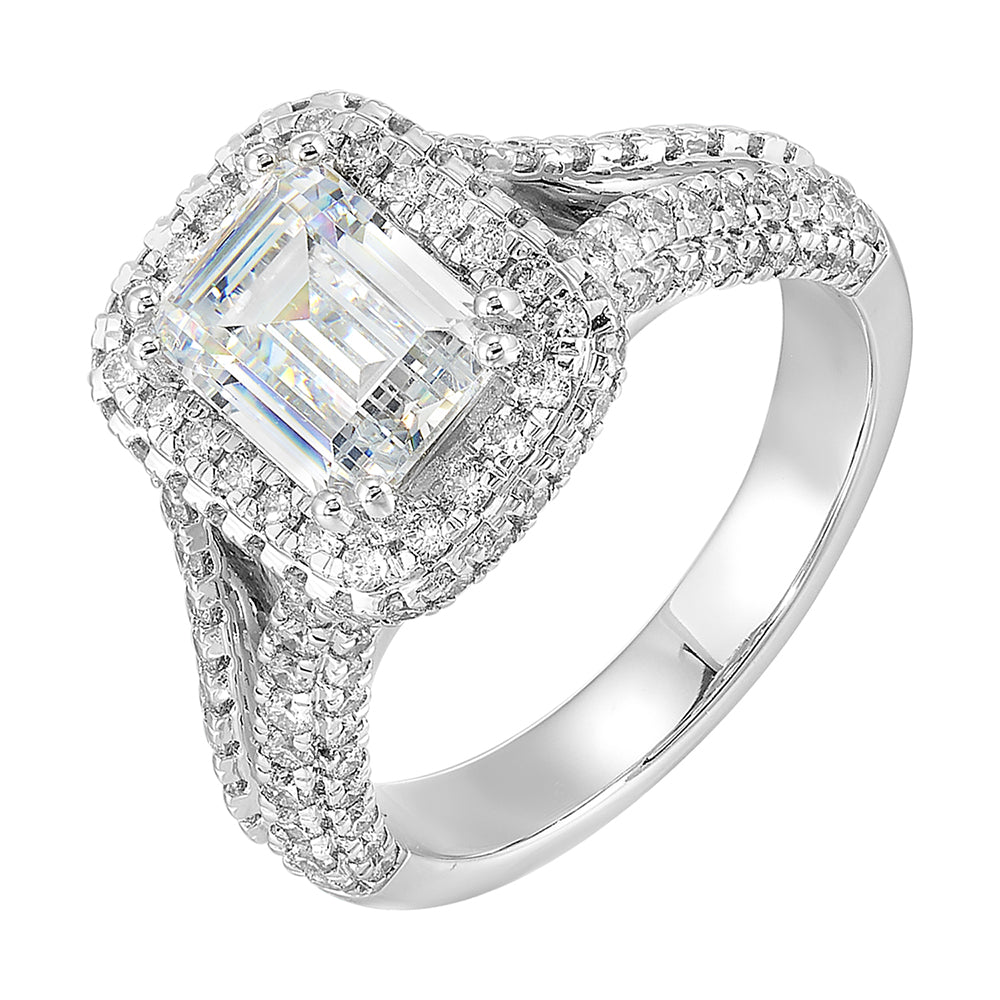 14Kt White Gold Diamond 1 1/10Ctw Ring
