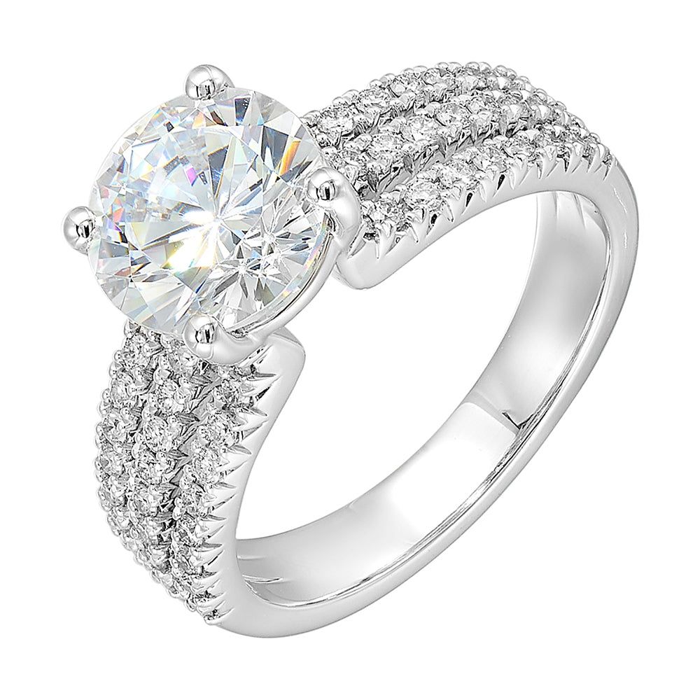 14Kt White Gold Diamond 3/8Ctw Ring