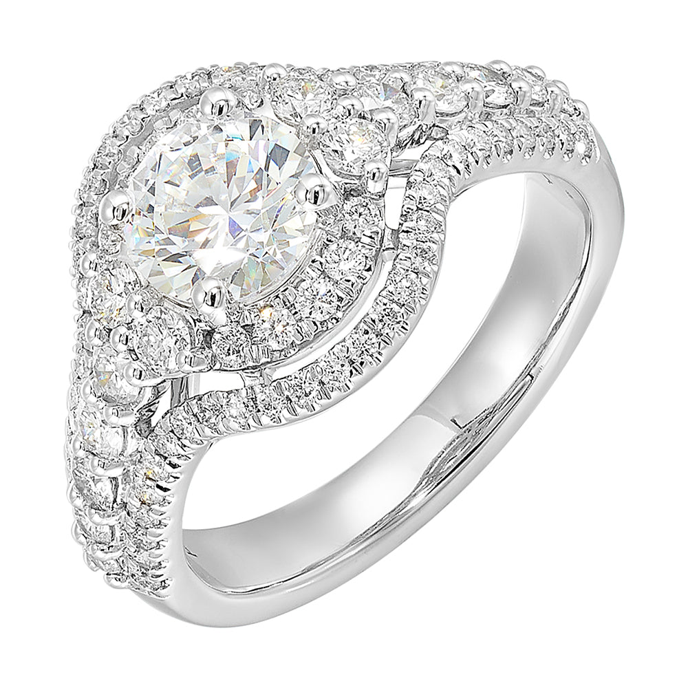 14Kt White Gold Diamond 5/6Ctw Ring