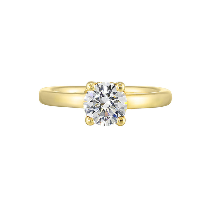 14Kt Yellow Semi Mount 1/10Ctw For 1Ctw Round Center
