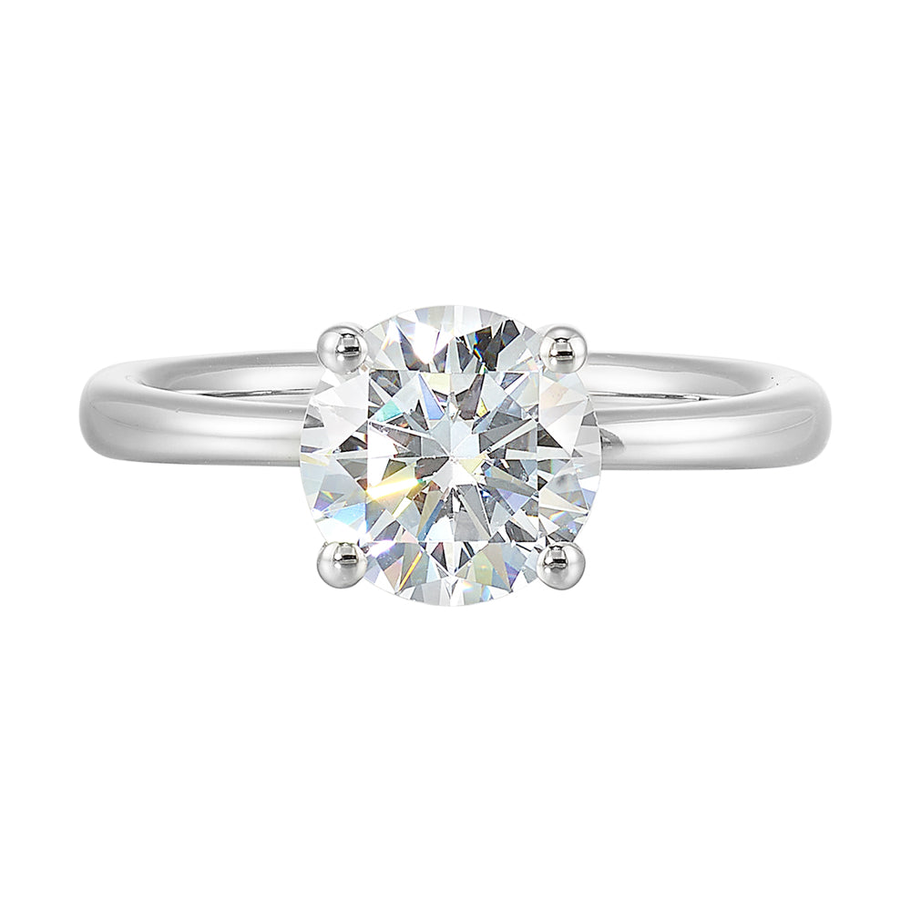 14Kt White Semi Mount For 2Ctw Round Center