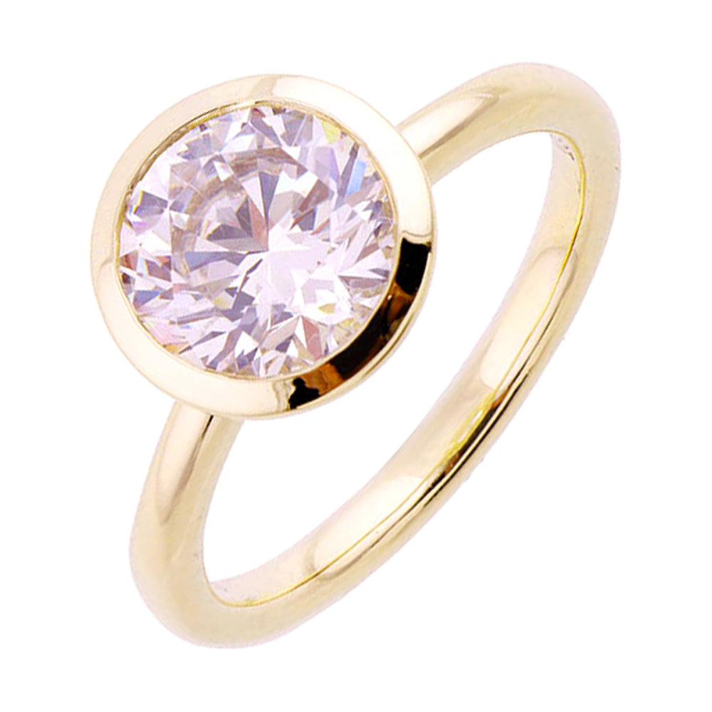 14Kt Yellow Semi Mount For 2Ct Round Center