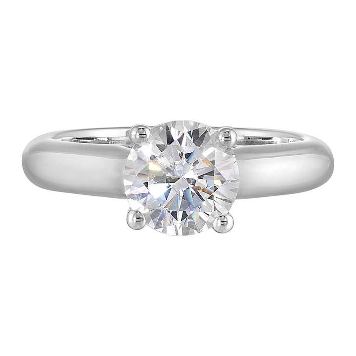 14Kt White Semi Mount 1/20Ctw For 1 1/2Ct Round Center