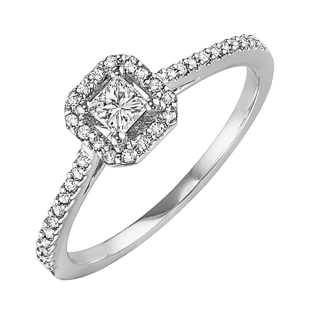 14Kt White Gold Diamond 1/7Ctw Ring