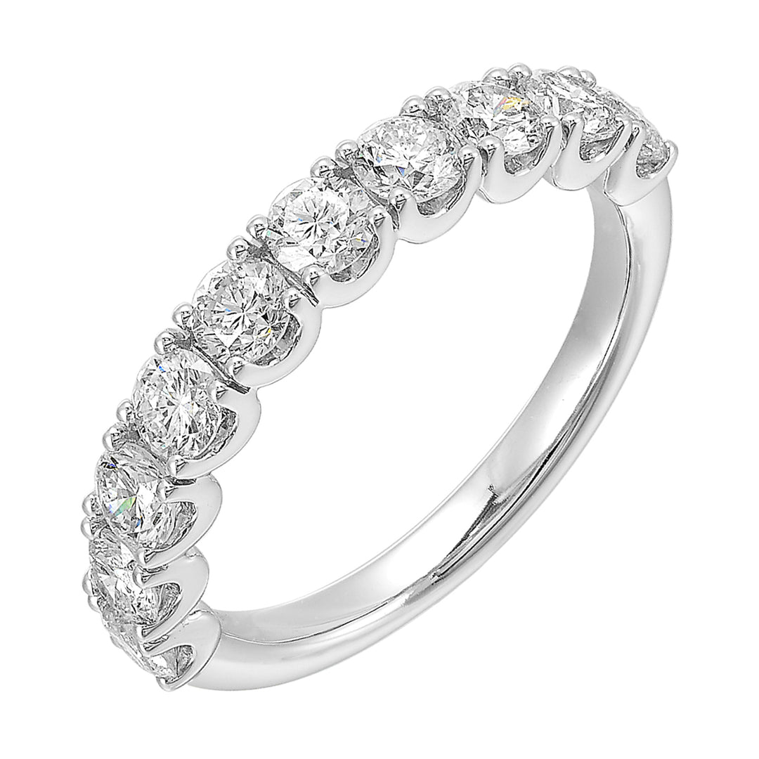 A classic half eternity band that will never go out of style is a the perfect match for your love.