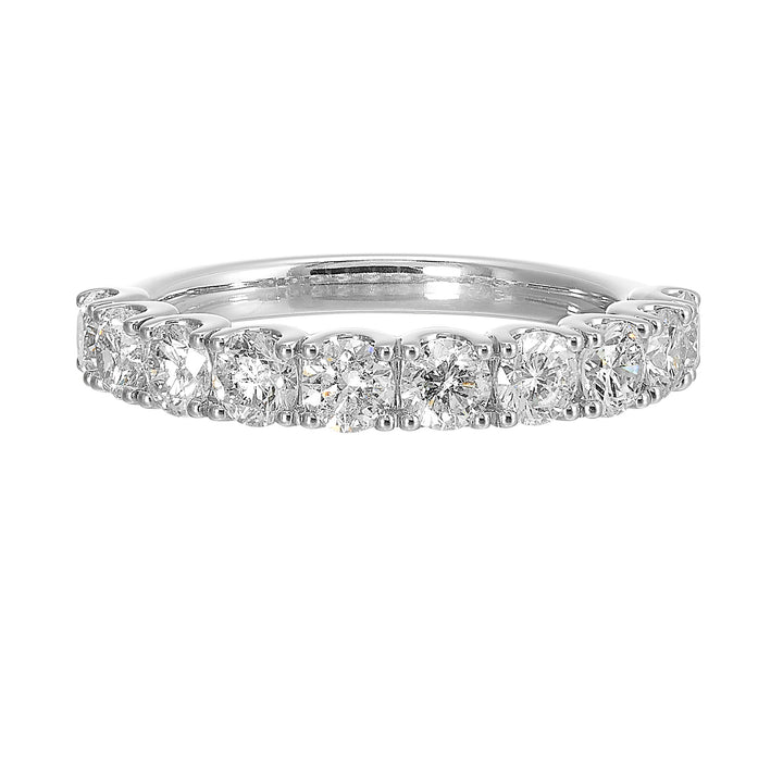 A classic half eternity band that will never go out of style is a the perfect match for your love.