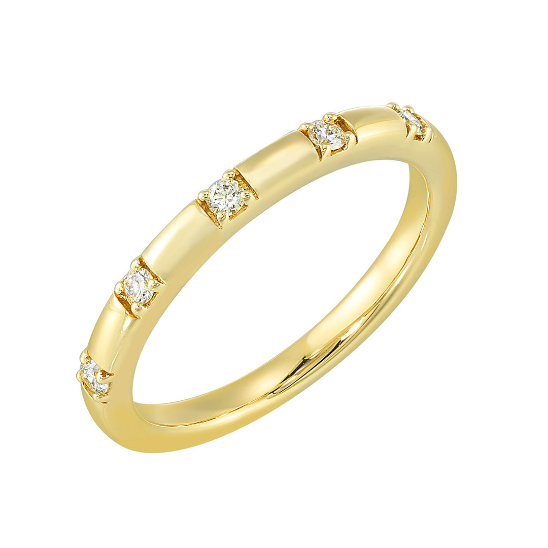 14Kt Yellow Gold Diamond 1/10Ctw Ring