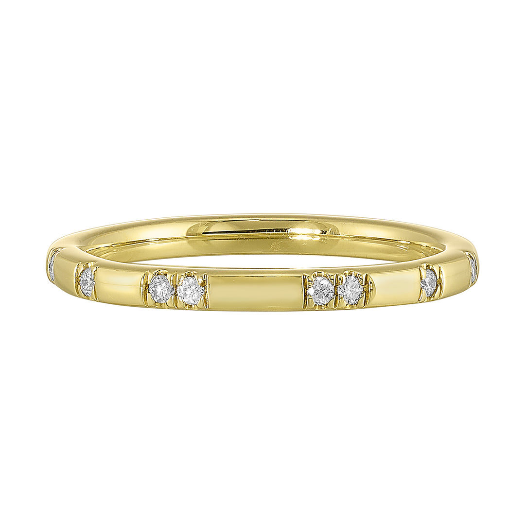 14Kt Yellow Gold Diamond 1/12Ctw Ring
