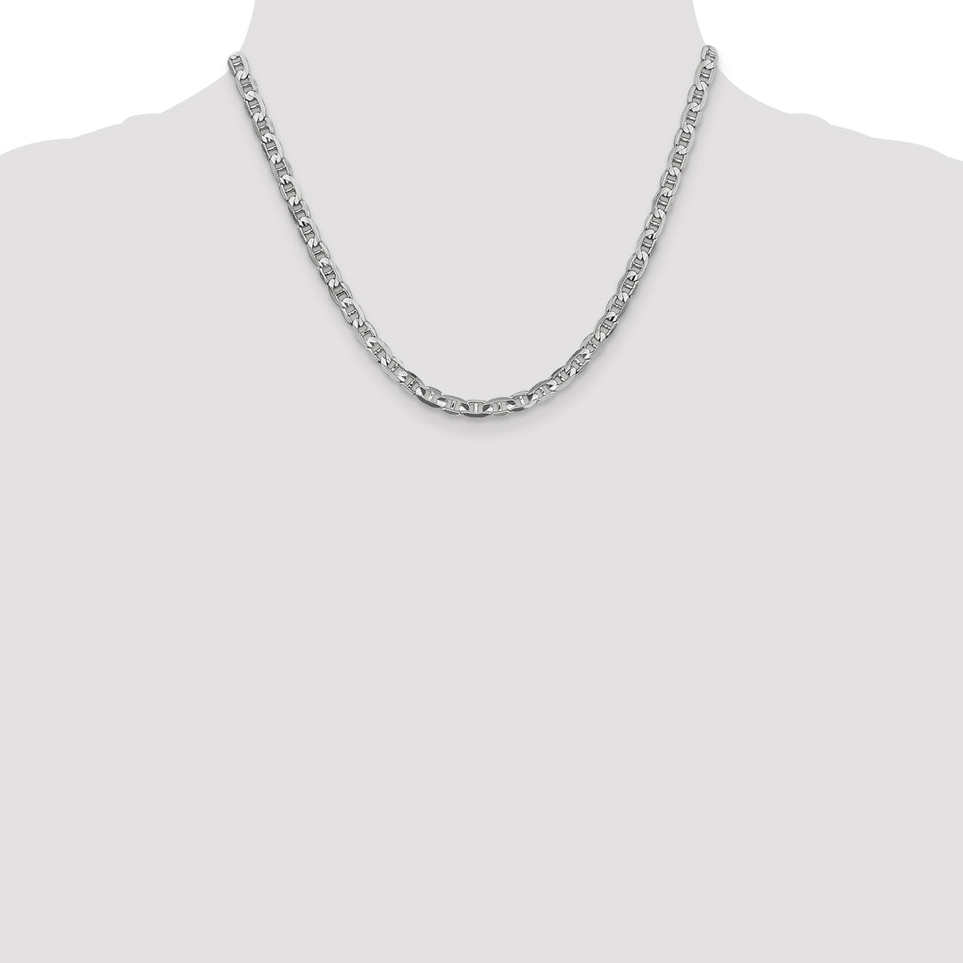 14k White Gold 4.5mm Concave Anchor