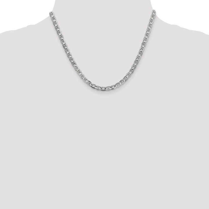 14k White Gold 4.5mm Concave Anchor