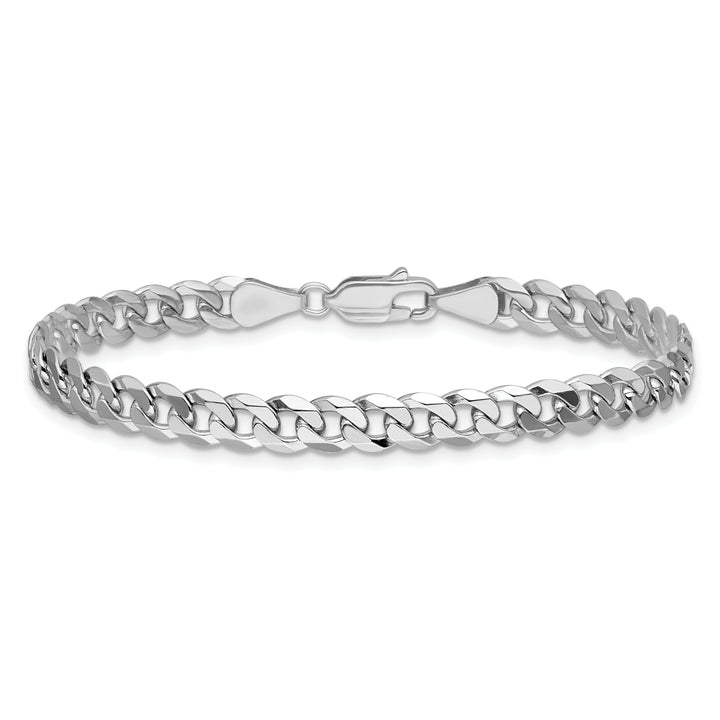 14k White Gold 5.75mm Flat Beveled Curb Chain