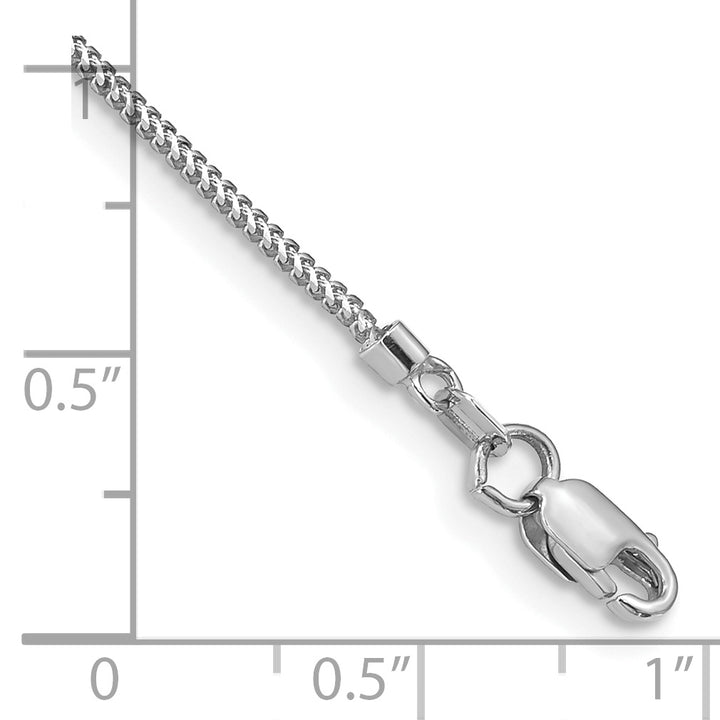 14k White Gold .9mm Franco Chain