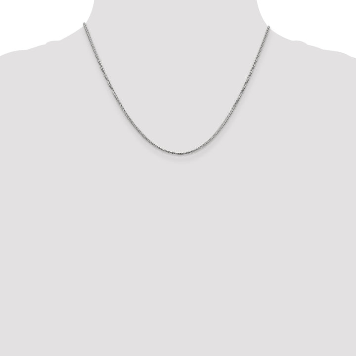 14k White Gold 1.0mm Franco Chain