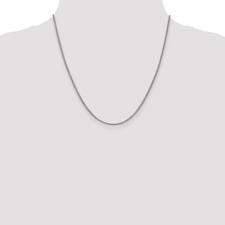 14k White Gold 1.0mm Franco Chain