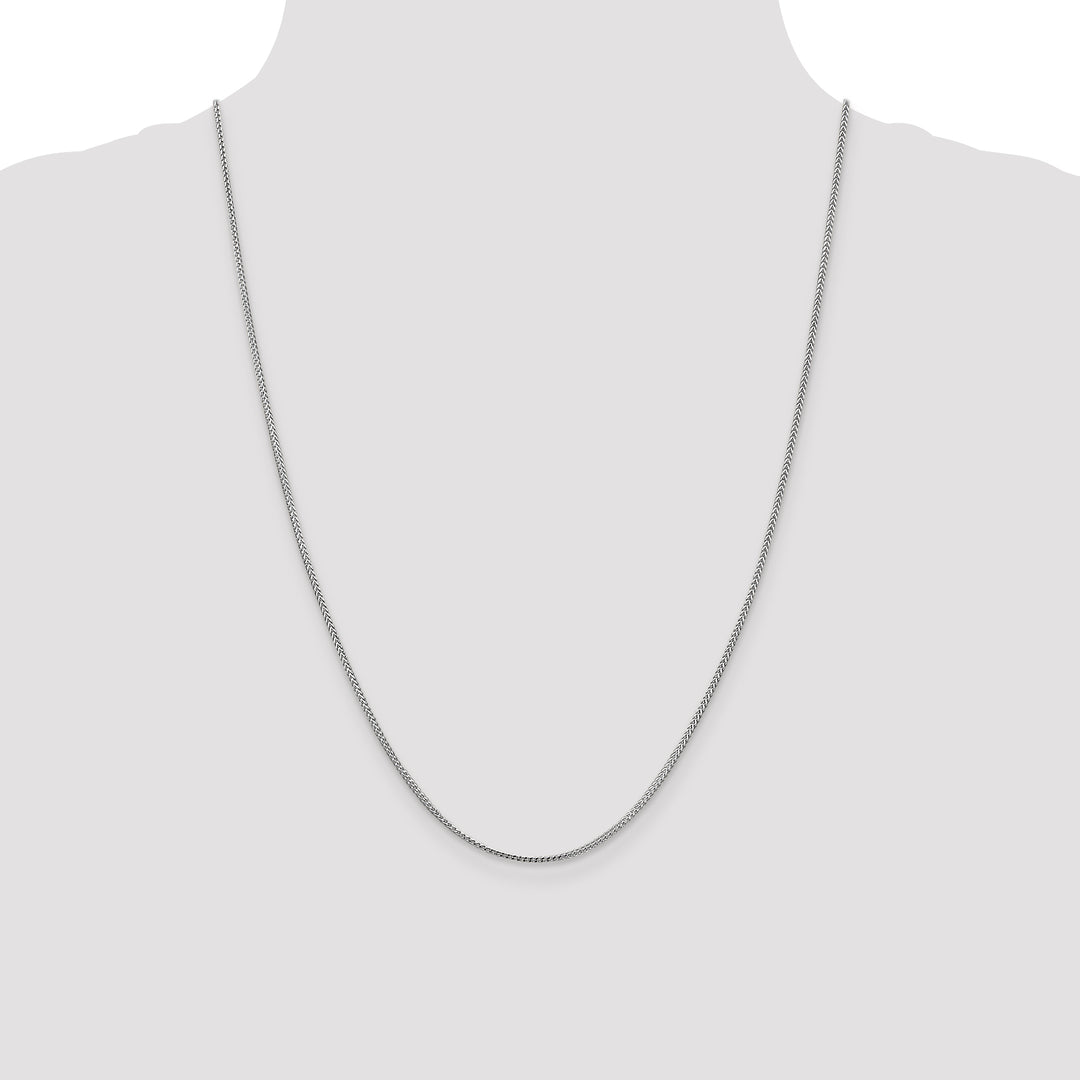 14k White Gold 1.0mm Franco Chain