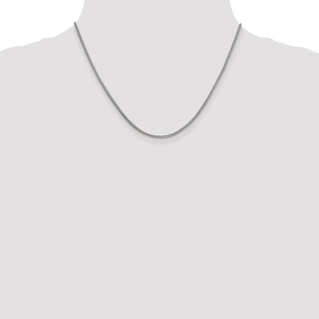 14k White Gold 1.3mm Franco Chain