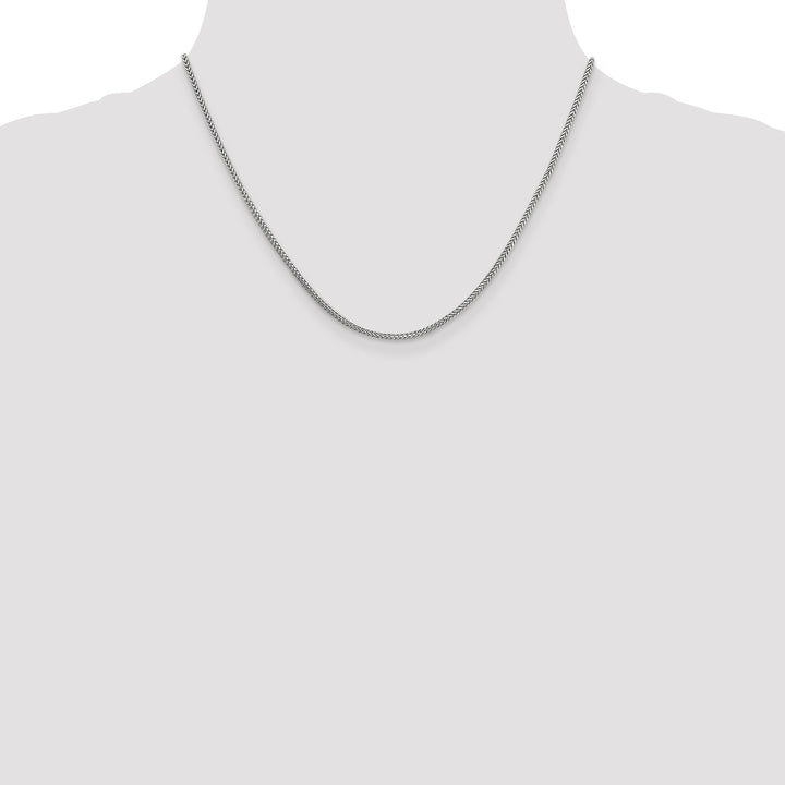 14k White Gold 1.3mm Franco Chain