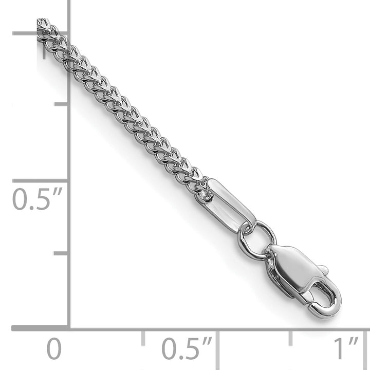 14k White Gold 1.3mm Franco Chain