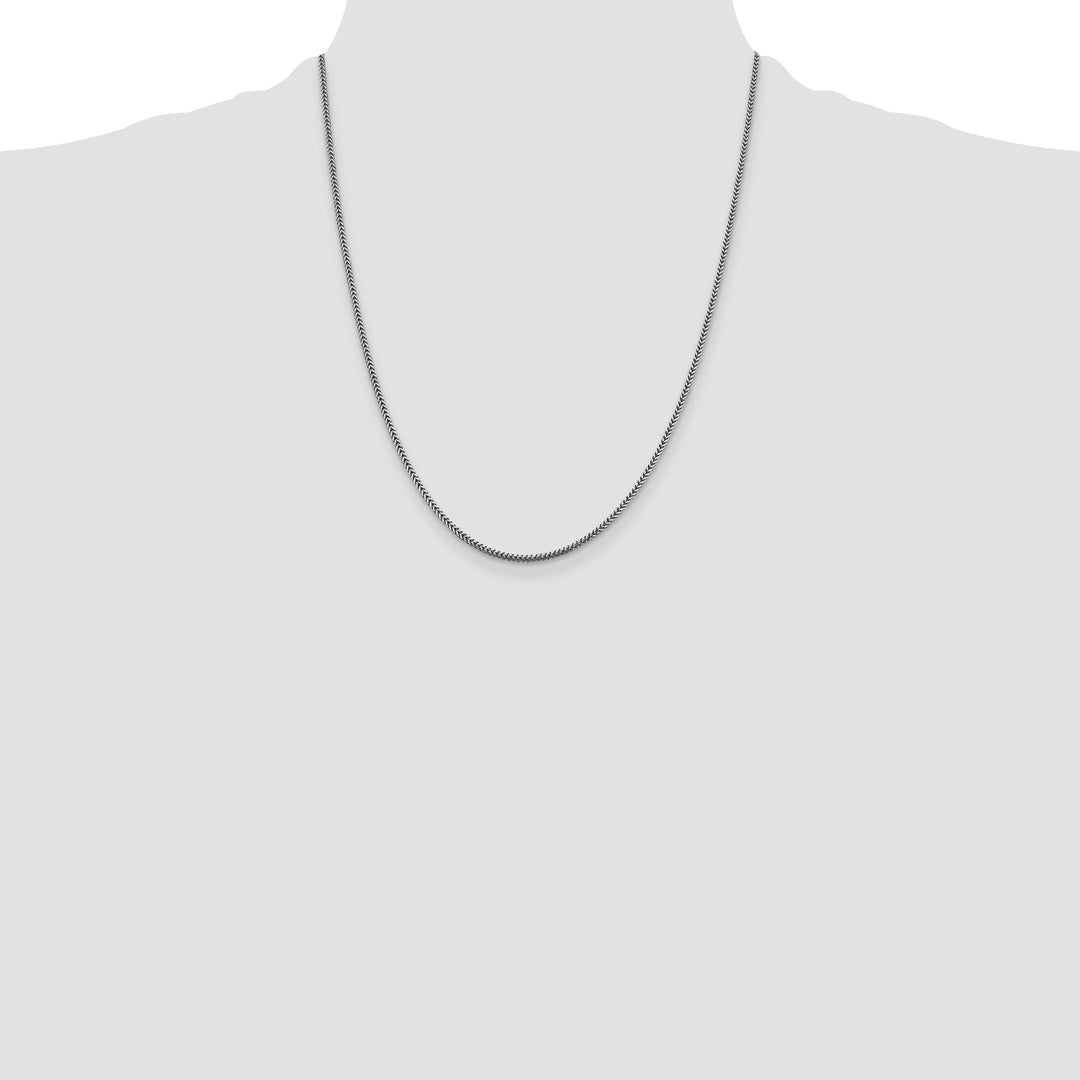 14k White Gold 1.4mm Franco Chain